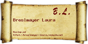 Breslmayer Laura névjegykártya